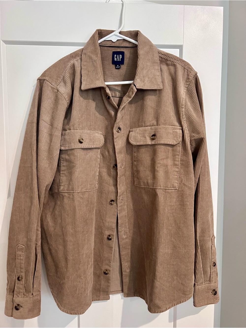 GAP Men's Corduroy Shirt Jacket - Light Brown